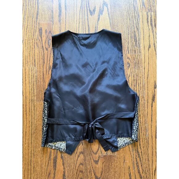 Vintage Unisex Gold Shimmer Paisley Vest SteamPunk WhimsyGoth Costume Cosplay - Picture 10 of 11